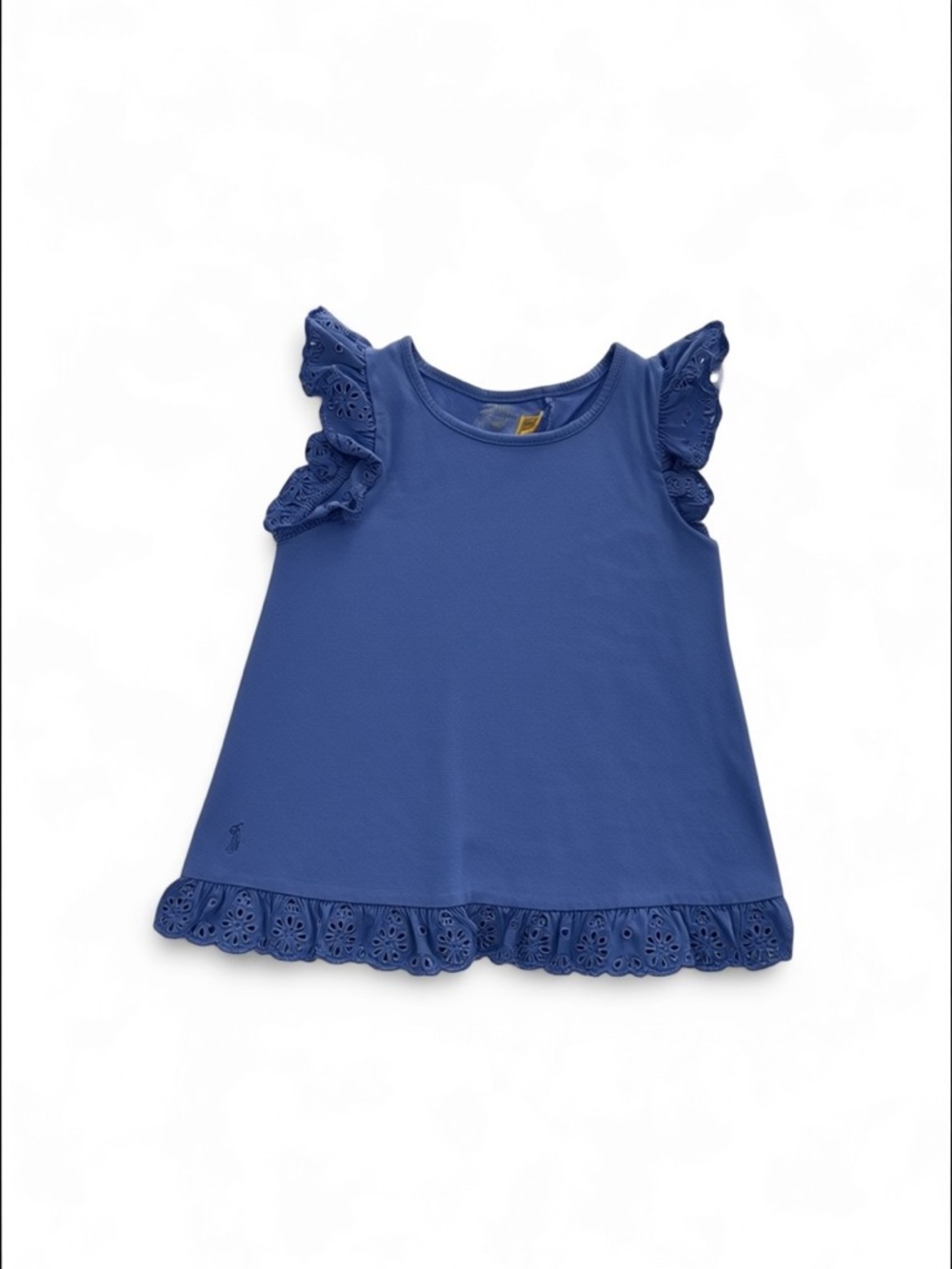 Polo by Ralph Lauren Royal Blue Eyelet Ruffle Tank Top
